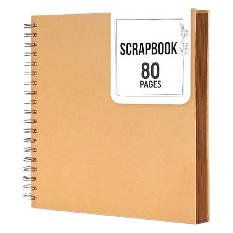 80-страничен фотоалбум от крафт хартия, DIY ретро скрапбук за сватба и спомени