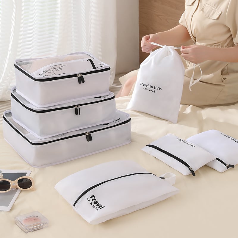 Putna skladišna torba, model Twill travel storage suit, poliester, kubni oblik, pogodna za donje rublje, kozmetiku, odjeću i higijenske potrepštine
