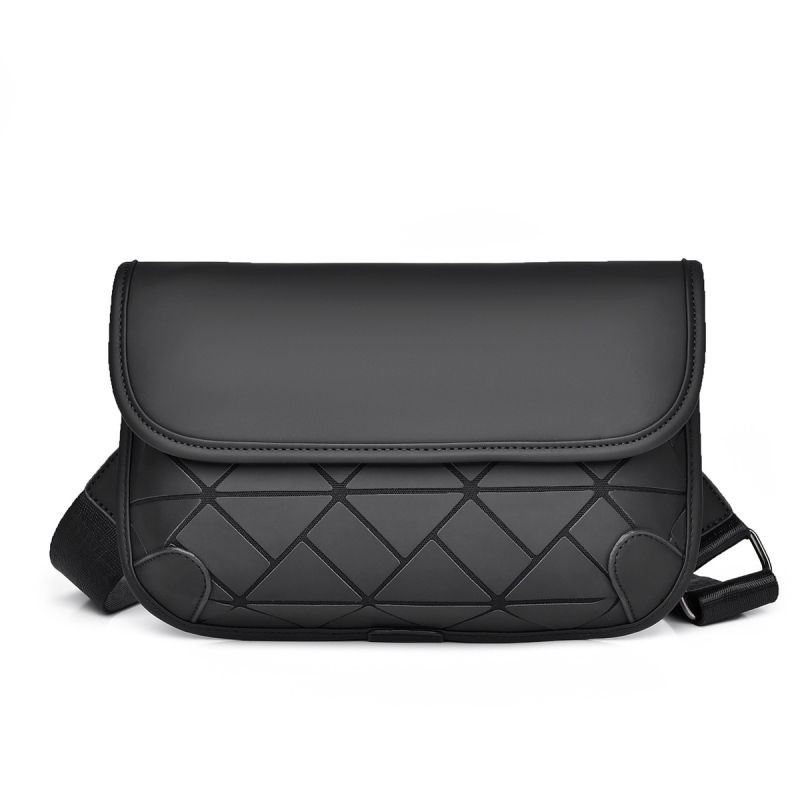 Vyriška pečių rankinė su kryžminiu nešiojimu – odos plėvelė, poliesterio įdaila, kvėpuojanti ir atspari vandeniui, tinkama laisvalaikio kelionėms