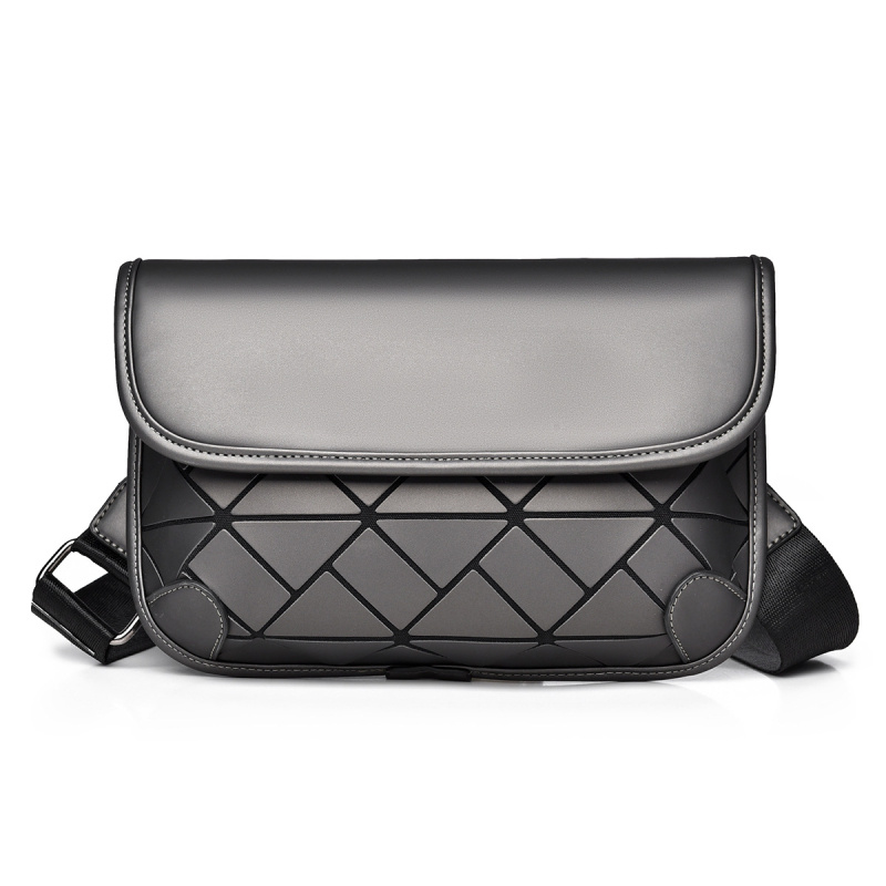 Vyriška pečių rankinė su kryžminiu nešiojimu – odos plėvelė, poliesterio įdaila, kvėpuojanti ir atspari vandeniui, tinkama laisvalaikio kelionėms