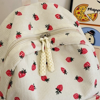 Σακίδιο νάιλον, αναπνεύσιμο, αστικό μινιμαλιστικό στυλ, με σχέδιο φρούτων, Άνοιξη 2025