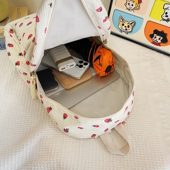 Σακίδιο νάιλον, αναπνεύσιμο, αστικό μινιμαλιστικό στυλ, με σχέδιο φρούτων, Άνοιξη 2025