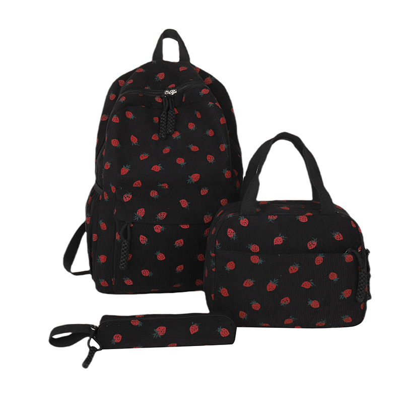 Раница нейлонова, дишаща, градски минималистичен стил, плоден принт, пролет 2025