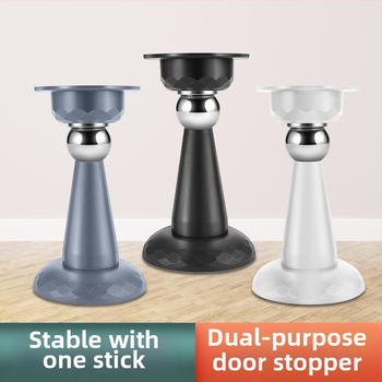 Stopper πόρτας τοίχου, μοντέλο 808, πλαστικό, ισχυρή μαγνητική πρόσφυση στο δάπεδο, επέκταση σιλικόνης κατά της πρόσκρουσης