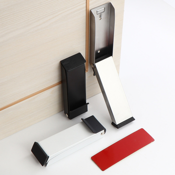 Θέτης κορυφής πόρτας με πτυσσόμενο πεδάλ, χωρίς καρφιά, ανοξείδωτο ατσάλι, βουρτσισμένο φινίρισμα, Μοντέλο 123, εγκατάσταση τοίχου CT-01, μοντέρνο μινιμαλιστικό στυλ