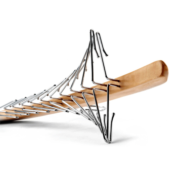 Medinė daugiafunkcinė pakabų laikiklis su 24 kabliukais šalikams, kaklaraišiams ir drabužiams – neslysta, be siūlių dizainas (modernus paprastumas)
