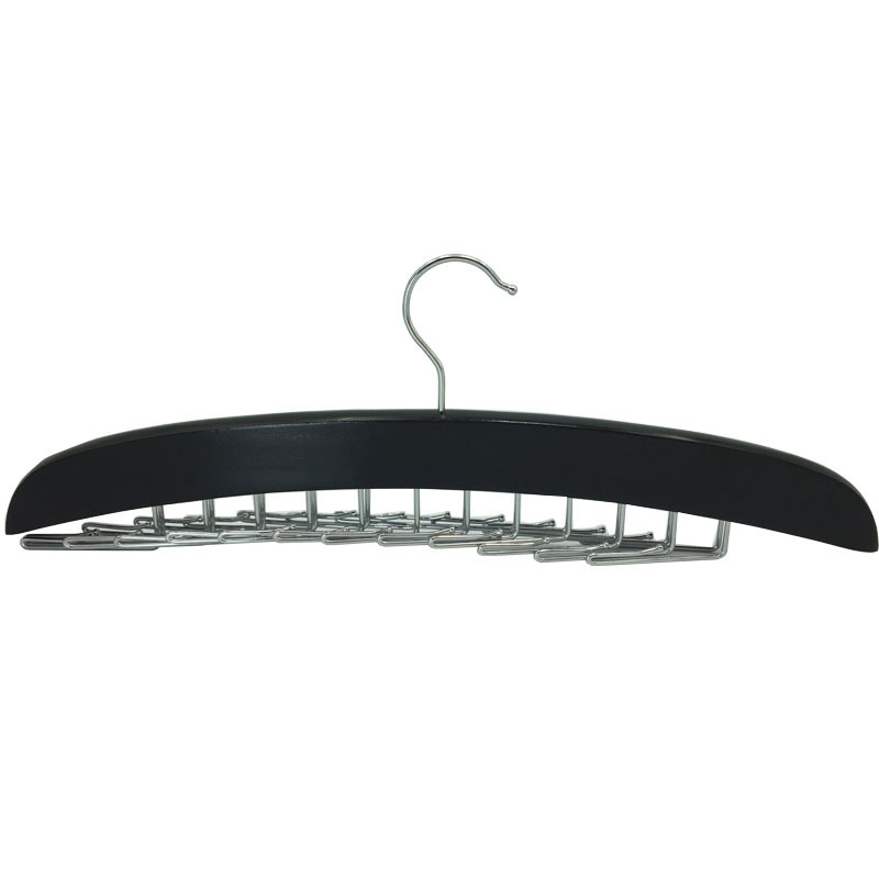 Medinė daugiafunkcinė pakabų laikiklis su 24 kabliukais šalikams, kaklaraišiams ir drabužiams – neslysta, be siūlių dizainas (modernus paprastumas)