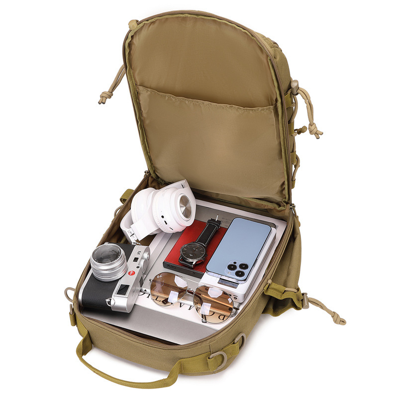 Unisex militāra kamuflāža kalnu pārgājienu mugursoma - taktiska, daudzfunkcionāla, Oxford audums