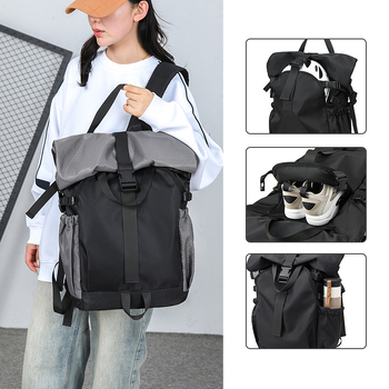 Σακίδιο για άνδρες – λειτουργικό για ταξίδια και υπαίθριες δραστηριότητες, νάιλον, χωρητικότητα 20–35 L, για φορητό έως 14 ιντσών, καμπύλοι ιμάντες ώμου