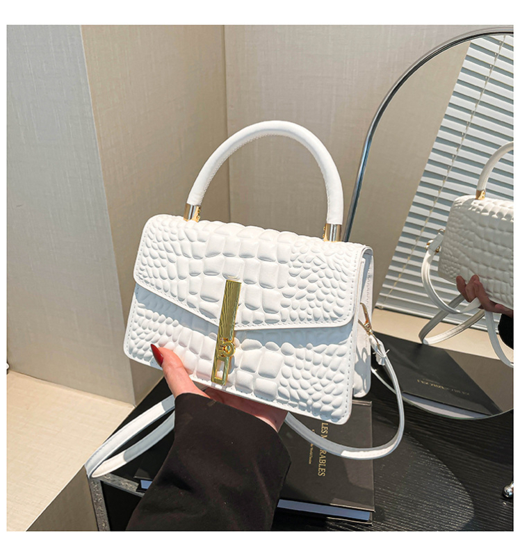 PU crossbody torba, gradski minimalistički stil, horizontalni kvadratni oblik, zaključavanje na bravu, unutarnja pretinica za telefon