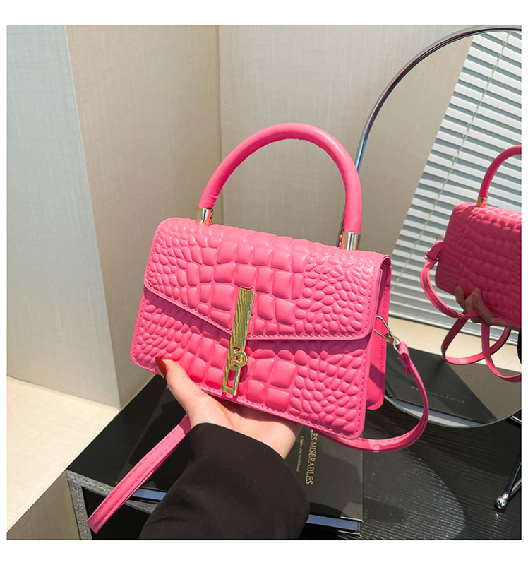 PU crossbody torba, gradski minimalistički stil, horizontalni kvadratni oblik, zaključavanje na bravu, unutarnja pretinica za telefon
