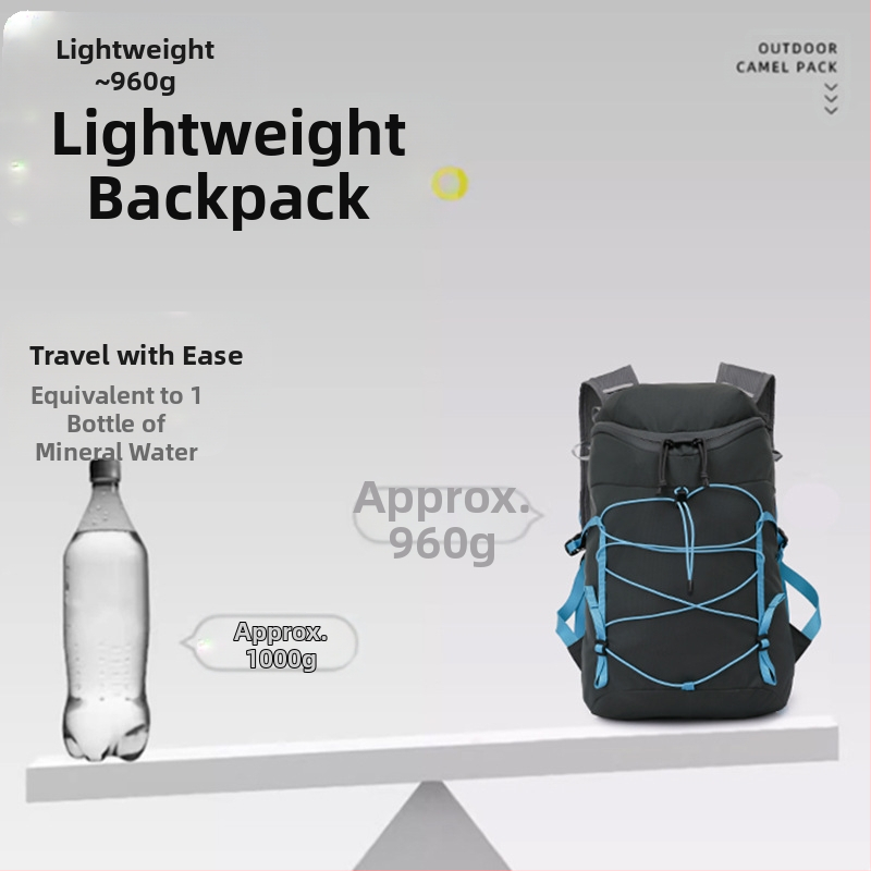 Turistický batoh s ochranou chrbtice | Unisex, polyester, zakrivené ramenné popruhy