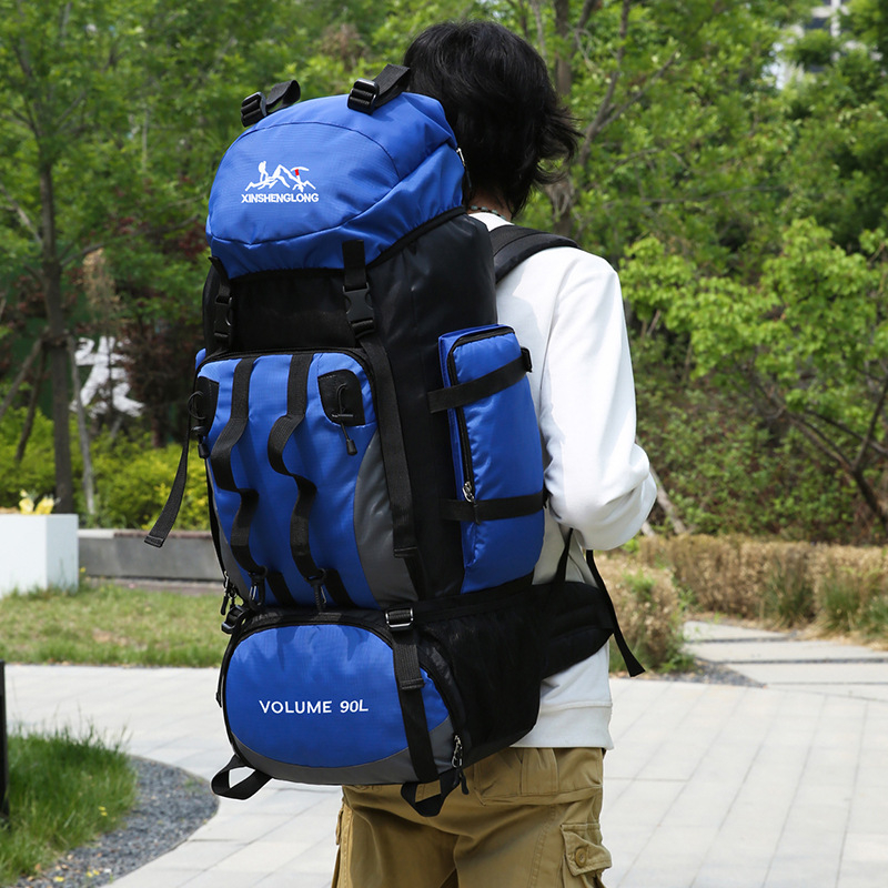 Pārgājienu mugursoma 90L ar logotipa drukas iespēju, elpojoša, ultralieka