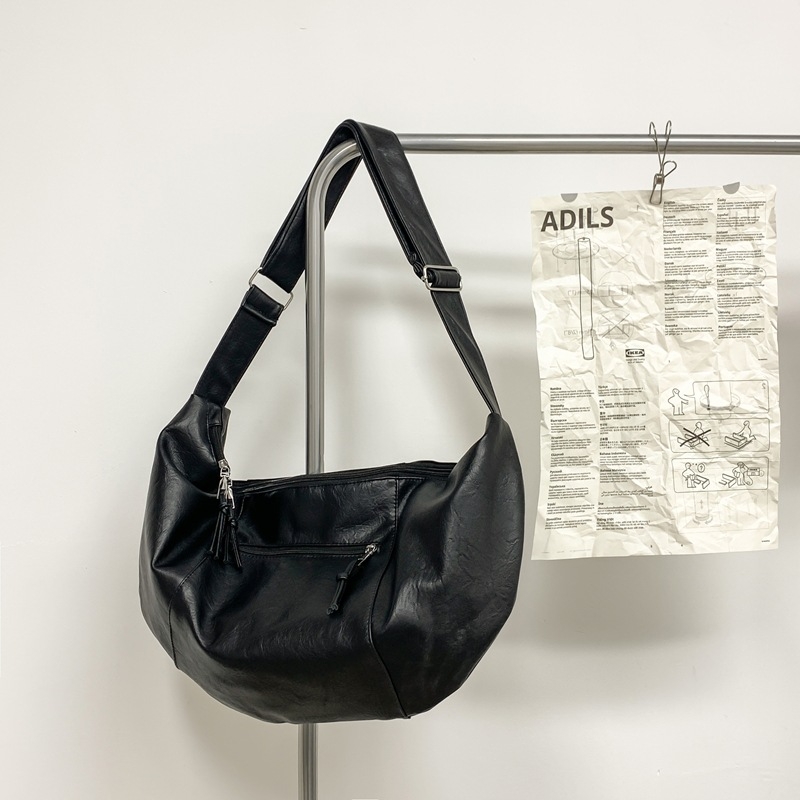 Muška crossbody torba - PU materijal, vodootporna, jednobojni uzorak, proljeće 2025, svakodnevna upotreba