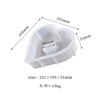 Καρδιακή φόρμα από σιλικόνη για αρτοποιία και χειροτεχνίες — σχήμα: καρδιά; υλικό: σιλικόνη; κατηγορία: φόρμες για ψήσιμο/κέικ; στυλ: μοντέρνο μινιμαλιστικό