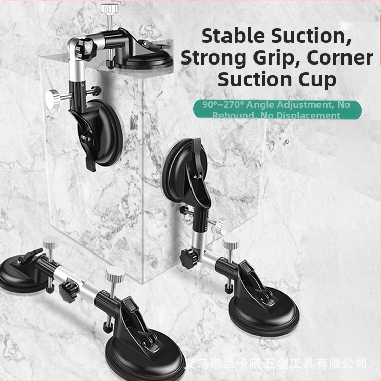 Регулируем всасыващ държач за стъкло, керамични плочки и каменни плочи – здраво фиксиране и нивелиране на прав ъгъл