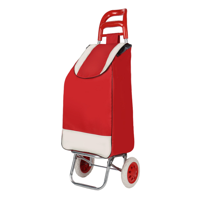 Saliekams pirkumu grozs, pārnēsājams divriteņu pārvadāšanas rati ar logotipa drukāšanas iespēju, 20 kg slodze, galvanizēta tērauda cauruļu rāmis.