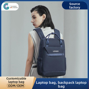 Moterų kuprinė japonų stiliumi, Oxford audinys, vertikalus kvadrato formos, užtrauktuko atidarymas, nešiojamojo kompiuterio kišenė