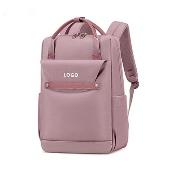 Moterų kuprinė japonų stiliumi, Oxford audinys, vertikalus kvadrato formos, užtrauktuko atidarymas, nešiojamojo kompiuterio kišenė