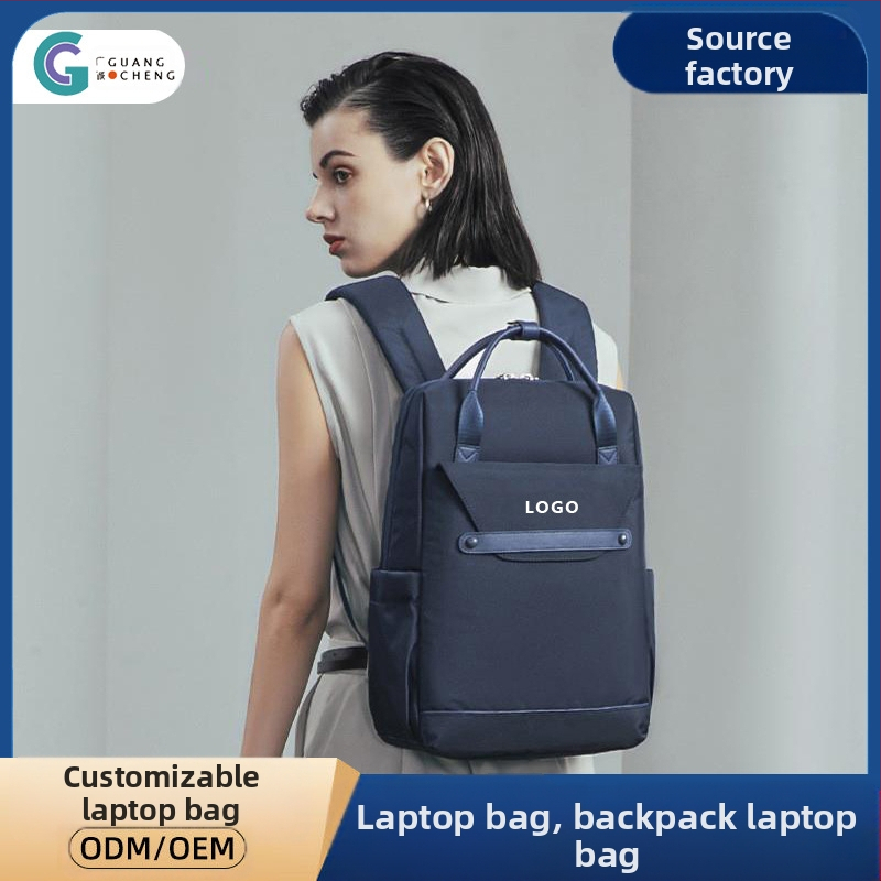 Moterų kuprinė japonų stiliumi, Oxford audinys, vertikalus kvadrato formos, užtrauktuko atidarymas, nešiojamojo kompiuterio kišenė