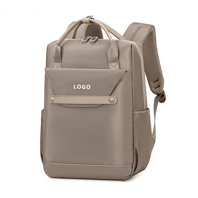 Moterų kuprinė japonų stiliumi, Oxford audinys, vertikalus kvadrato formos, užtrauktuko atidarymas, nešiojamojo kompiuterio kišenė