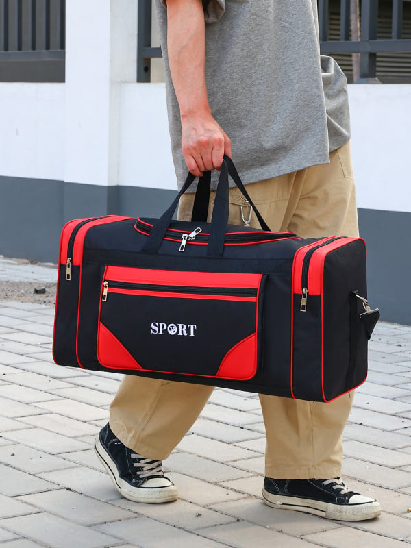 Geantă de călătorie pentru excursii scurte, unisex, ușoară, cu separare uscat/umed, material Oxford, căptușeală Oxford, stil de călătorie relaxat