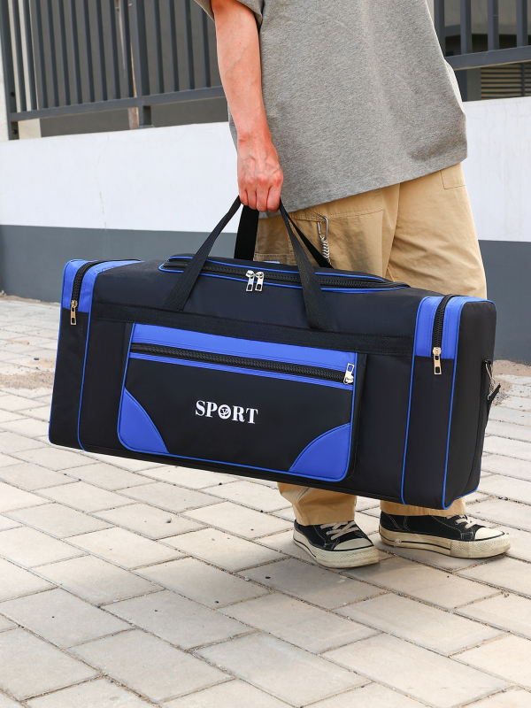 Geantă de călătorie pentru excursii scurte, unisex, ușoară, cu separare uscat/umed, material Oxford, căptușeală Oxford, stil de călătorie relaxat