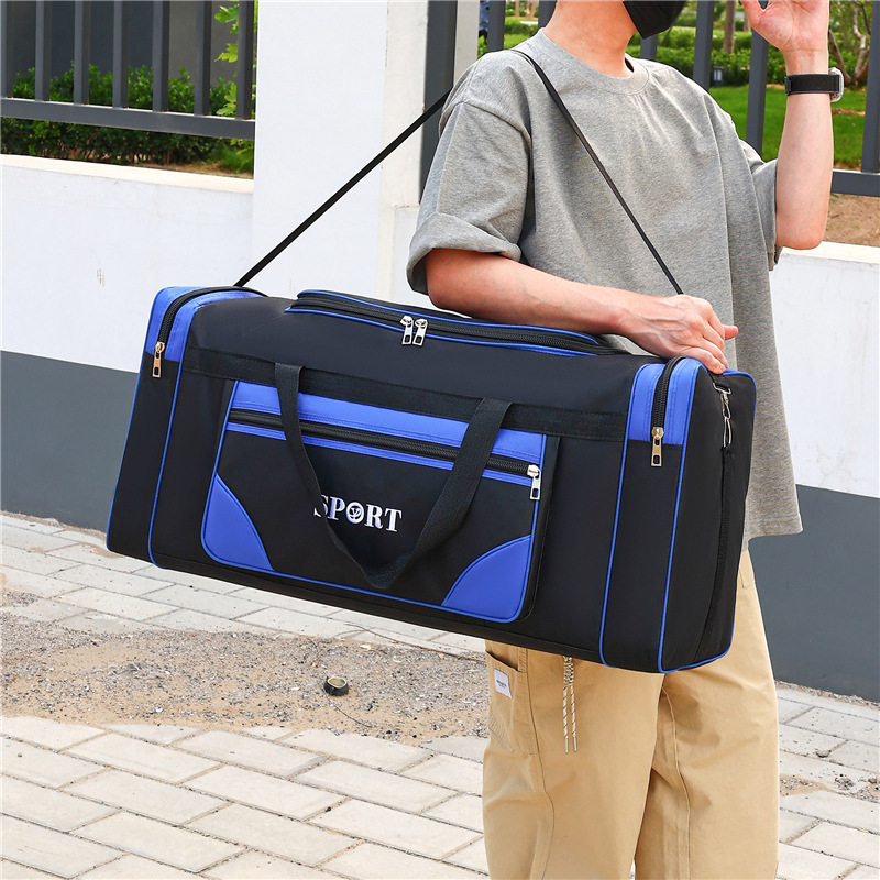 Geantă de călătorie pentru excursii scurte, unisex, ușoară, cu separare uscat/umed, material Oxford, căptușeală Oxford, stil de călătorie relaxat