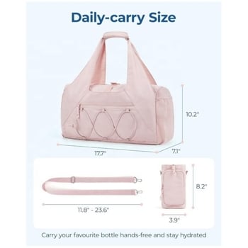 Putna duffel torba s odjeljkom za cipele i mokrom pretincom, kapacitet 20–35 L, poliester, težina 0,6 kg
