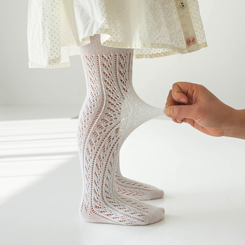 Vaikų medvilninės pėdkelnės pavasariui, lengvos, perforuoto rašto mergaitėms 1–3 m