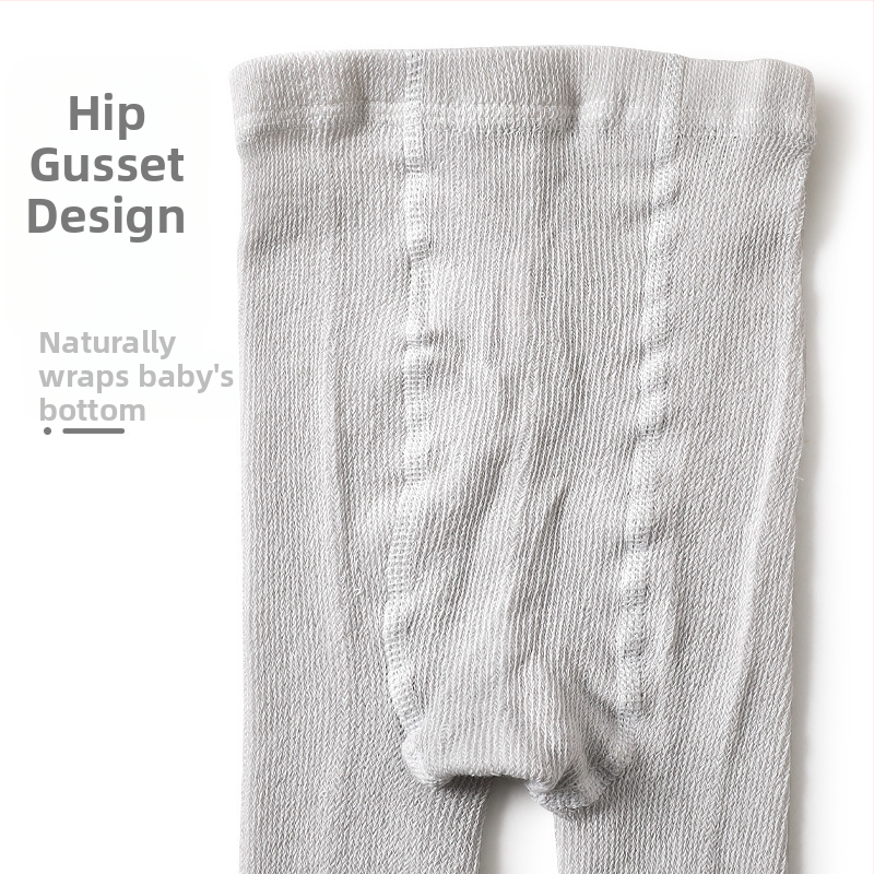 Детски памучни колготки за пролетта, леки с дупковиден модел за момичета 1–3 години