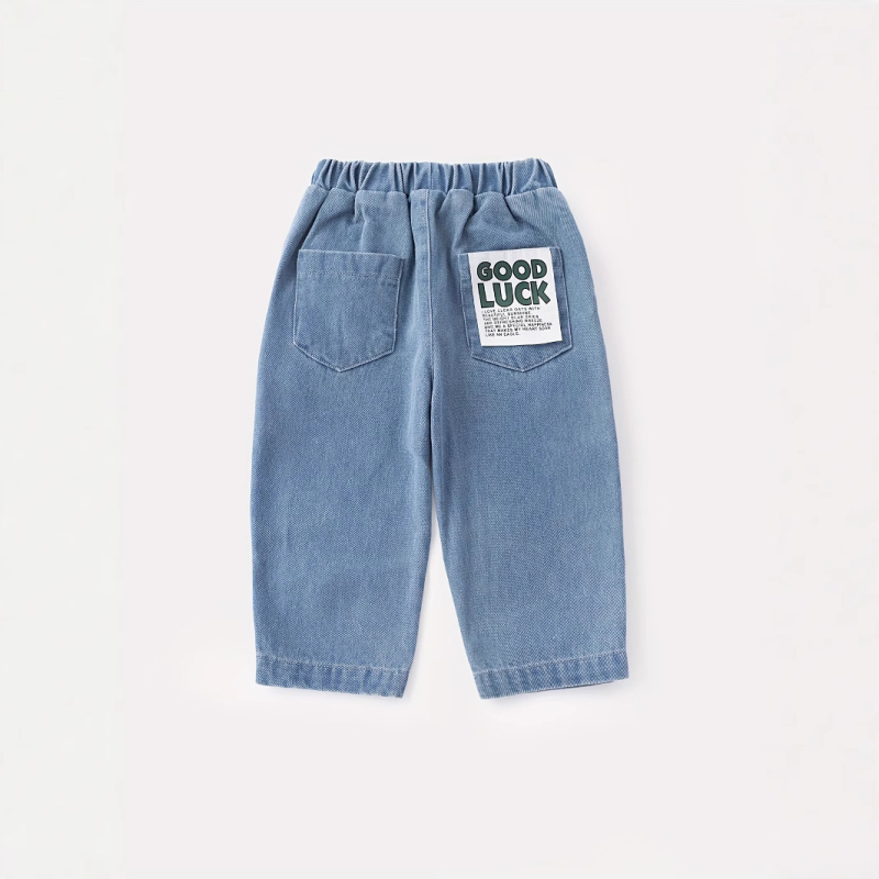 Vaikiškos dryžuotos kelnes korejiečių stiliaus, 95% medvilnė, vidurio juosmens, unisex, priekinės ir užpakalinės kišenės, pavasario–rudens sezonui