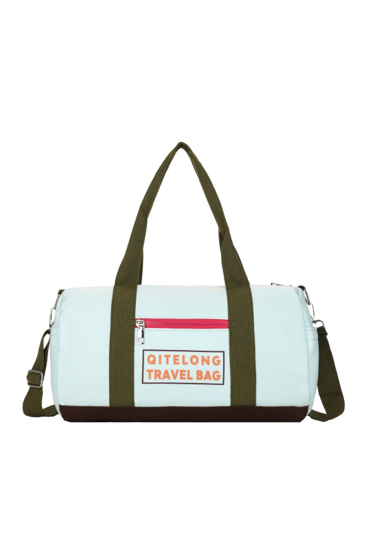 Krepšys per petį miesto paprastumo stiliuje, Oxford audinys, užtrauktukas, nailono įdaila, ovalo formos