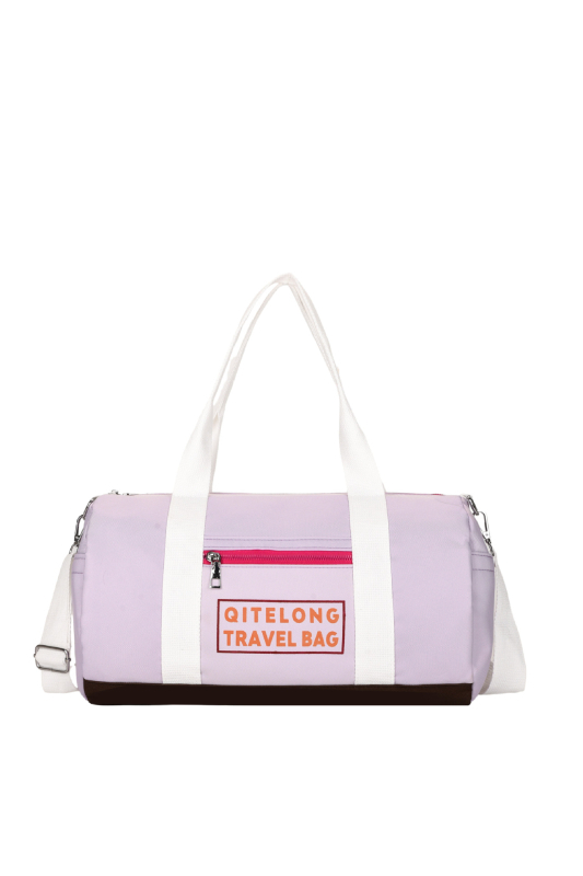 Krepšys per petį miesto paprastumo stiliuje, Oxford audinys, užtrauktukas, nailono įdaila, ovalo formos