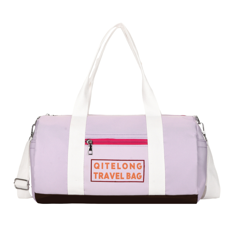 Krepšys per petį miesto paprastumo stiliuje, Oxford audinys, užtrauktukas, nailono įdaila, ovalo formos