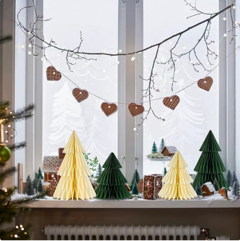 Χάρτινες μπάλες με κυψελοειδή δομή, χριστουγεννιάτικες διακοσμήσεις για εκδηλώσεις, διακοσμητικά χώρου, στυλ 67956