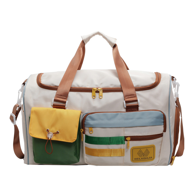 Crossbody putna torba 20–35L, platnena, otporna na habanje, odjeljak za mokro/suho, urban stil