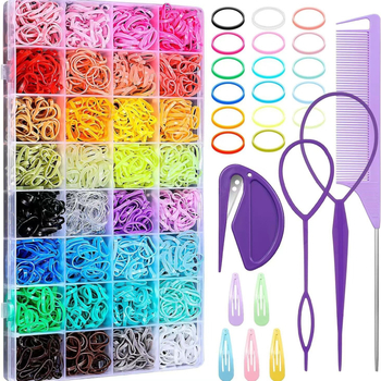 Minute plaukų gumos, silikonas, rankų darbo, 1600 vnt., 2024 m. pavasaris