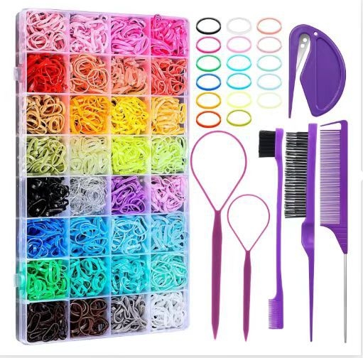 Minute plaukų gumos, silikonas, rankų darbo, 1600 vnt., 2024 m. pavasaris