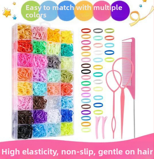 Minute plaukų gumos, silikonas, rankų darbo, 1600 vnt., 2024 m. pavasaris