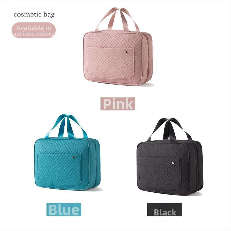 Chi weng Φορητή τσάντα καλλυντικών για γυναίκες, κρεμάμενη για ταξίδι με χώρο για κοσμήματα, πολυεστέρας