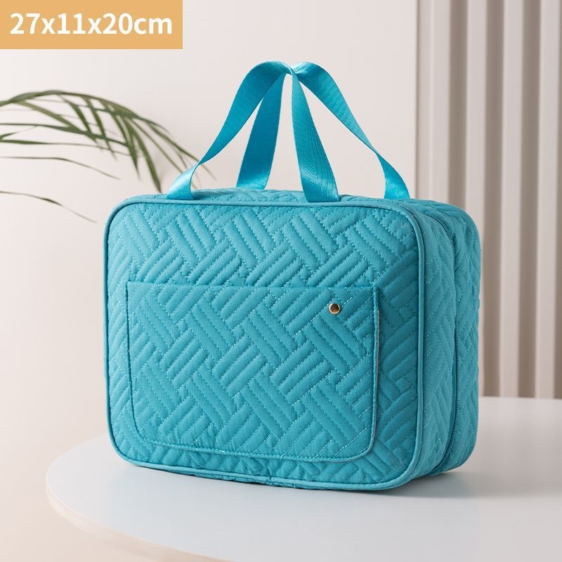 Chi weng Φορητή τσάντα καλλυντικών για γυναίκες, κρεμάμενη για ταξίδι με χώρο για κοσμήματα, πολυεστέρας