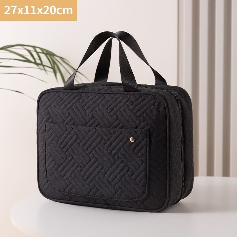 Chi weng Φορητή τσάντα καλλυντικών για γυναίκες, κρεμάμενη για ταξίδι με χώρο για κοσμήματα, πολυεστέρας