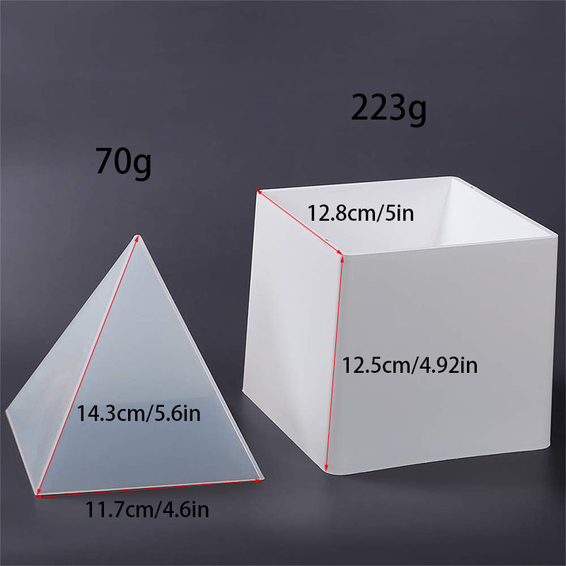 Силиконова форма за бижута, пирамидална форма, за изработка на пирамидни орнаменти, модерен и минималистичен стил