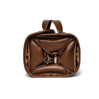 Сгъваема козметична чанта, отделяща се, с голям обем, PU материал, водоустойчива с разделение сухо/мокро