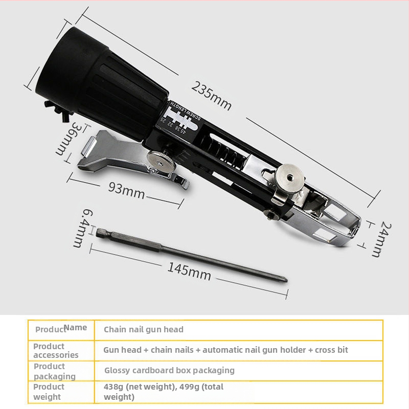Автоматичен винтоверт със глава за завиване, електрически винтоверт за дърво и самонарезен бит за гипсокартон