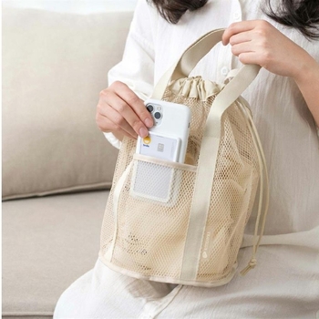 Τσάντα καλλυντικών με δικτυωτό σχέδιο, MB-1, πολυεστέρας, πολυχρηστική για ταξίδια, αποθήκευση μακιγιάζ