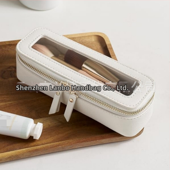 Водоустойчива компактна козметична чанта за пътуване — PU материал, подплата от нейлон, разширяема, ежедневна употреба, стил градска простота