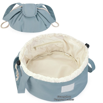 Косметична чантичка с връзка, канвасов корпус, PU подплата, водоустойчива, ултралека и износоустойчива за ежедневна употреба