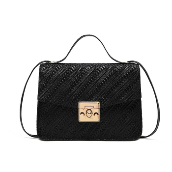 PU anyagú kis négyzet alakú női táska, záródás retesz, egy vállpánt, friss és édes stílus